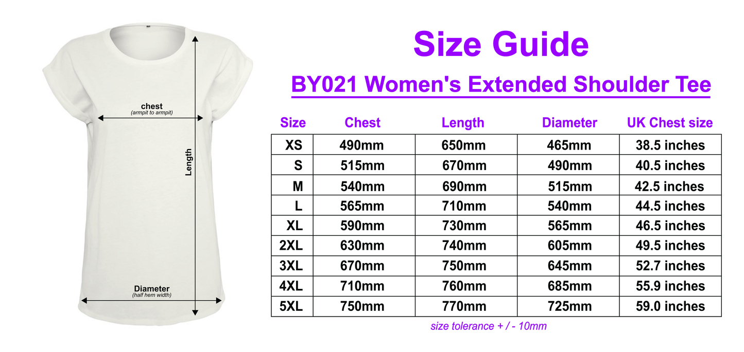 Women's Extended Shoulder Tee BY021